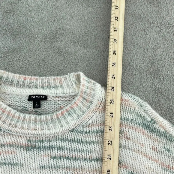 Torrid Crew Neck Sweater Womens 2X Multicolor knit 2315 - Picture 3 of 8